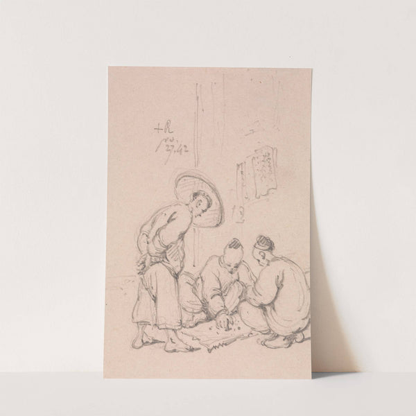 Gamblers Playing Dice by George Chinnery