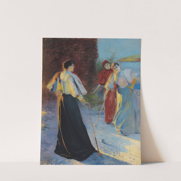 Game of croquet (1895) by Leon Wyczółkowski