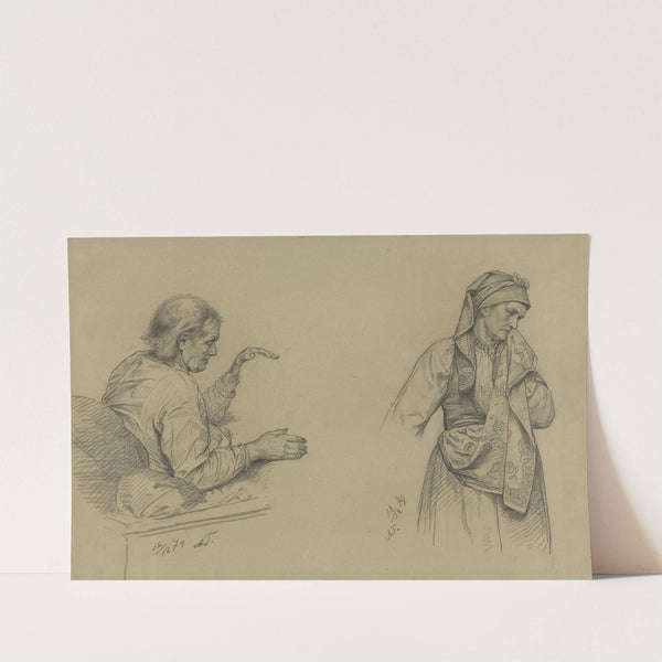 Gammel mann og gammel kvinne (1874) by Adolph Tidemand