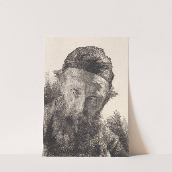 Gammel skægget mand med sort kalot (1897 - 1898) by Frans Schwartz