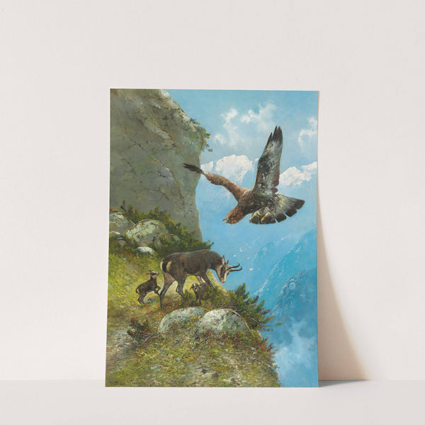 Gams und Steinadler by Moritz Müller