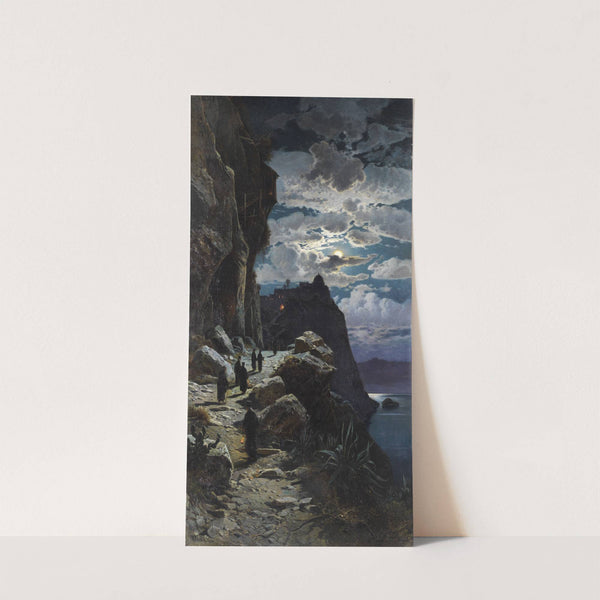 Gang der Mönche zum Bergkloster Athos by Hermann David Salomon Corrodi