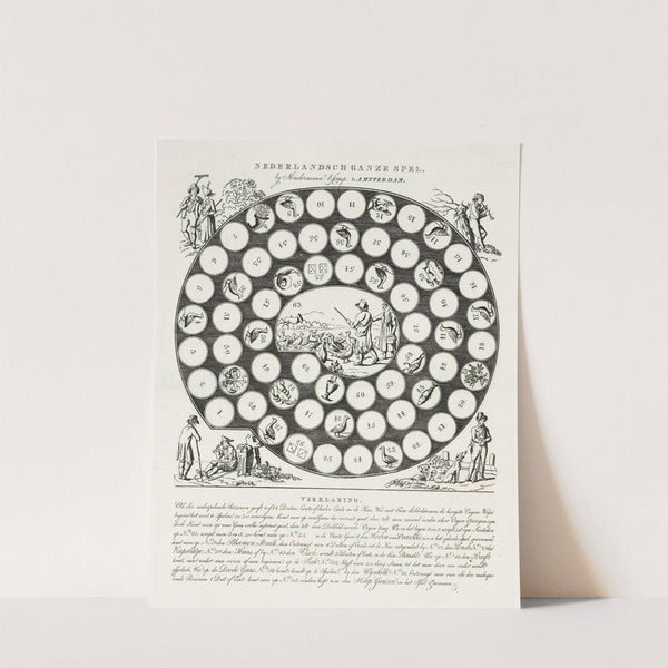 Ganzenbordspel, ca. 1815-1850 by Anonymous
