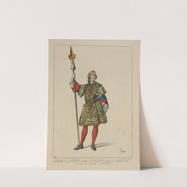 Garde de la porte du roi Louis XV, dite de la manche. D'après une gravure de Chevilet. by Raphaël Jacquemin