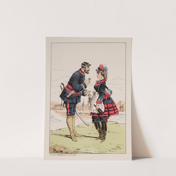 Garde nationale sédentaire. Officier – Cantinière. (1871) by Draner