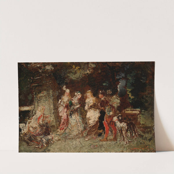Garden Scene (ca. 1875–78) by Adolphe Monticelli