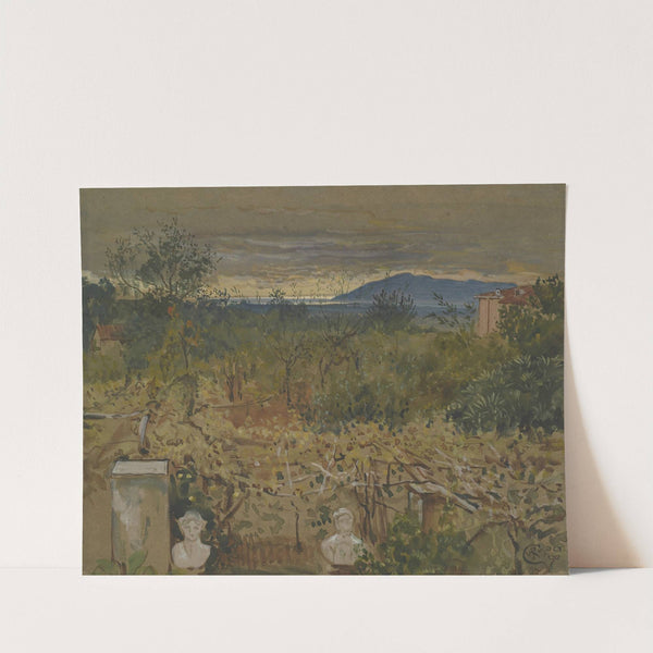 Garden with ruins by Walter Crane