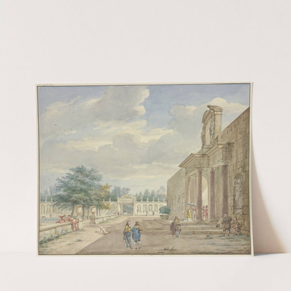 Garden with Terrace and Opulent Portal (1773) by Aert Schouman