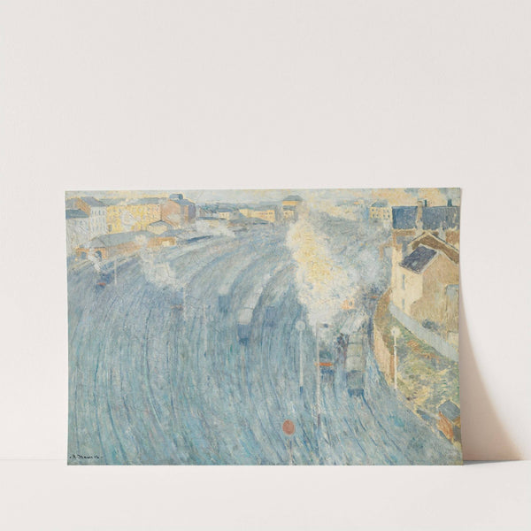 Gare Du Luxembourg Dans La Brume Du Matin by Henri Ottmann