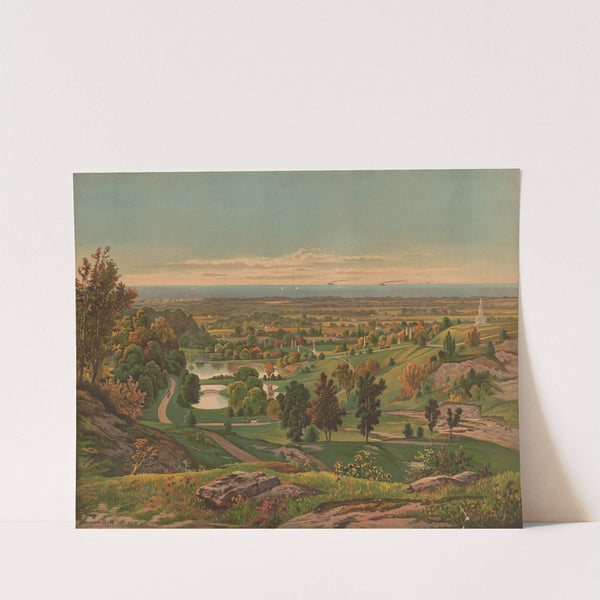 Garfield’s grave, Lakeview Cemetery (1883) by Krebs Lith. Co