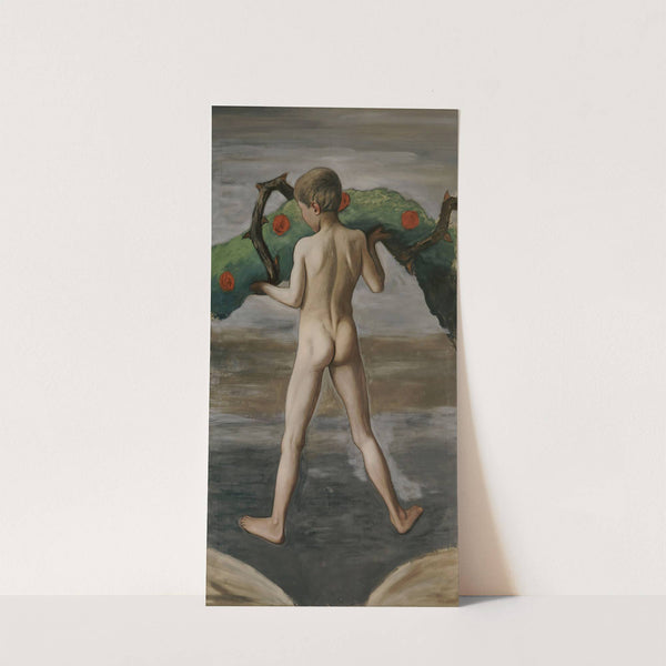 Garland Bearer ; Boy Carrying The Garland Of Life by Hugo Simberg