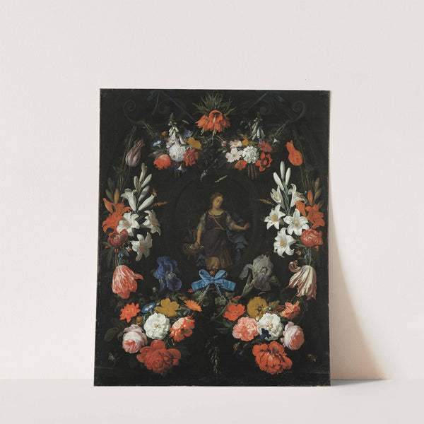 Garland of Flowers (1675) by Abraham Mignon