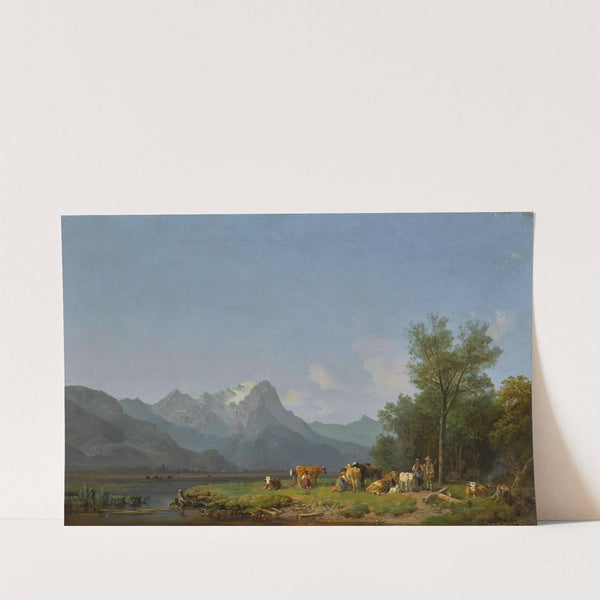 Garmisch, The Wetterstein Mountains Beyond by Heinrich Bürkel