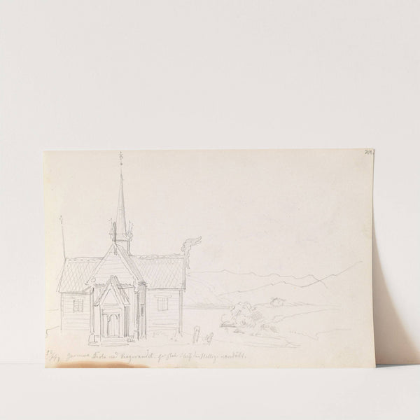 Garmo kirke (1843) by Adolph Tidemand