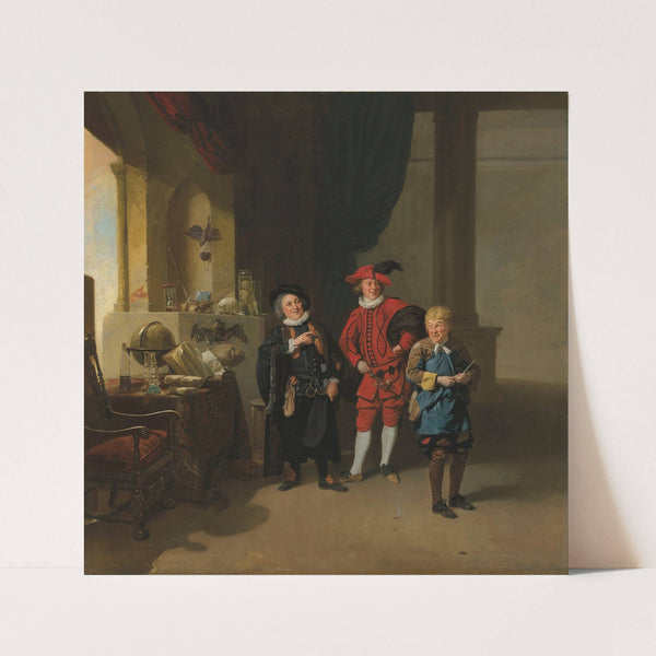 Garrick with Burton and Palmer in ‘The Alchymist’ by Johan Joseph Zoffany