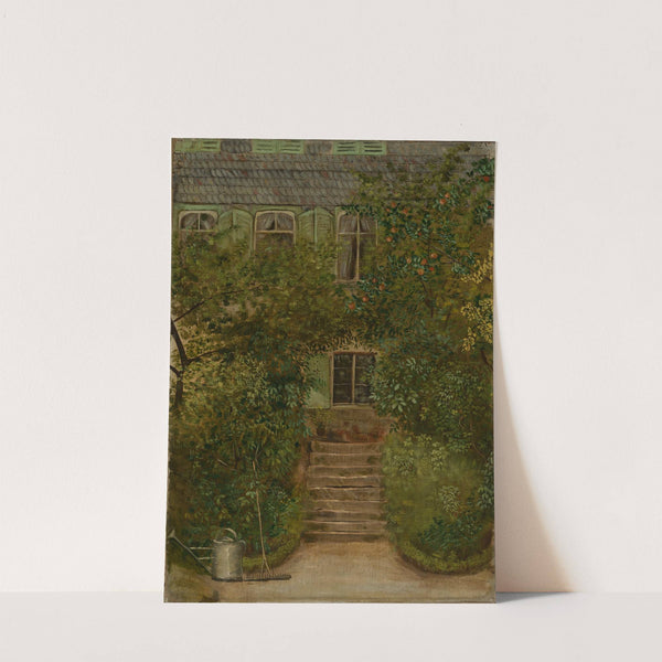 Garten eines Landhauses mit Giesskanne und Rechen (ca 1890) by Hans Thoma