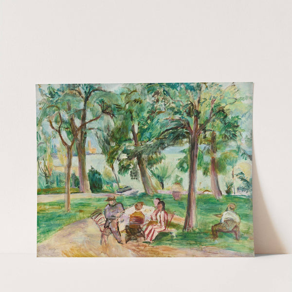 Garten in Langenargen mit Hans Purrmann (1923) by Rudolf Grossmann