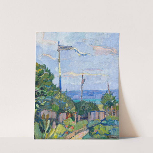 Garten mit Fahne (1911) by Hermann Stenner