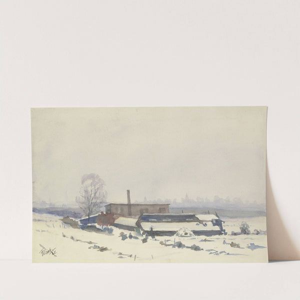 Gärtnerei im Schnee am Dornbusch by Friedrich Mook