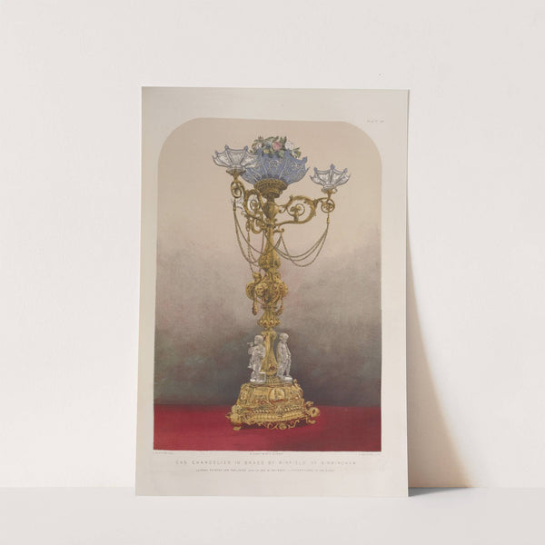 Gas chandelier in brass by Matthew Digby Wyatt