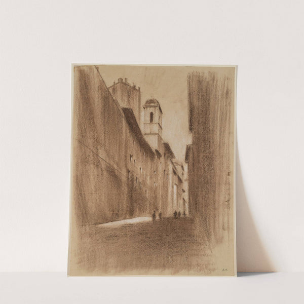 Gasse Salita del Grillo in Rom (1910) by Adolf Hirémy-Hirschl