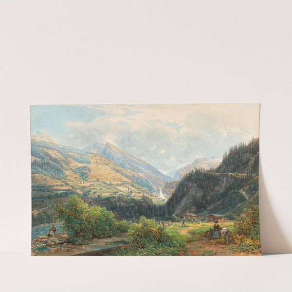 Gasteinertal with a View of the Waterfall in Bad Gastein by Thomas Ender