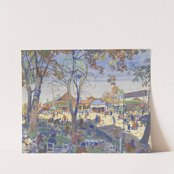 Gastgarten im Prater (1930) by Oskar Laske