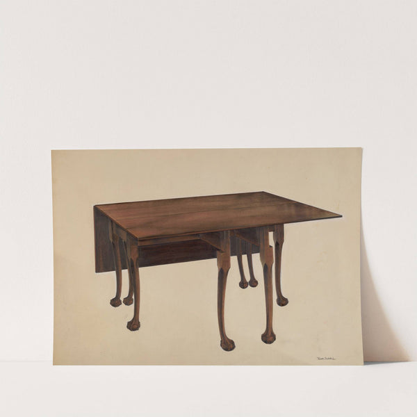 Gate-legged Table, Ball & Claw Feet by Joseph Sudek