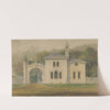 Gate Lodge for Amos G. Hull, Newburgh, New York (front elevation) by Alexander Jackson Davis