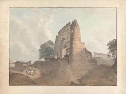 Gate of the Old Fort at Old Benares