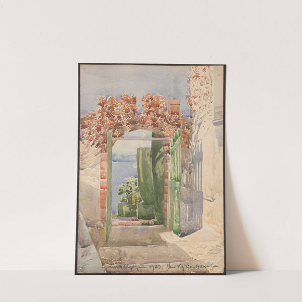 Gate to the San Vigilio Garden on Lake Garda (1903) by Curt Agthe