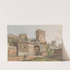 Gateway in a City Wall With Towers by Willey Reveley