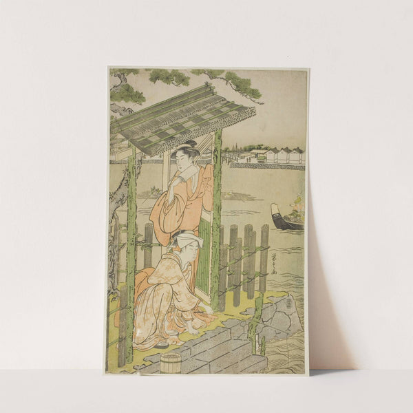 Gathering at a Teahouse on the Bank of the Sumida River (c. 1788-90) by Chōbunsai Eishi