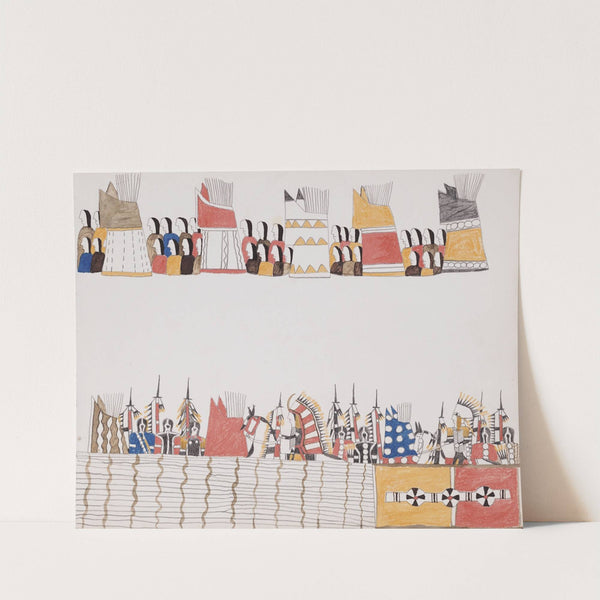 Gathering of Indians by Howling Wolf