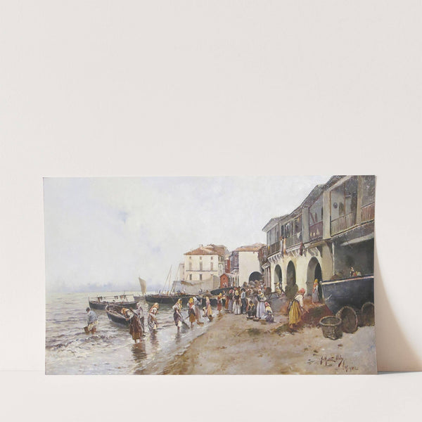 Gathering Seaweed on the Banks of the Berbés, Vigo (1892) by Juan Martínez Abades