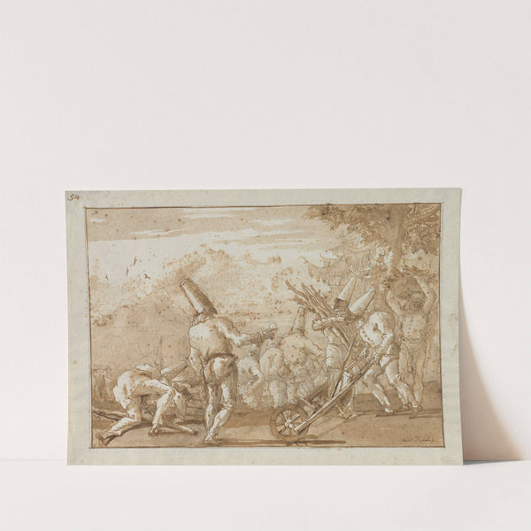 Gathering Wood (late 1790s) by Giovanni Domenico Tiepolo