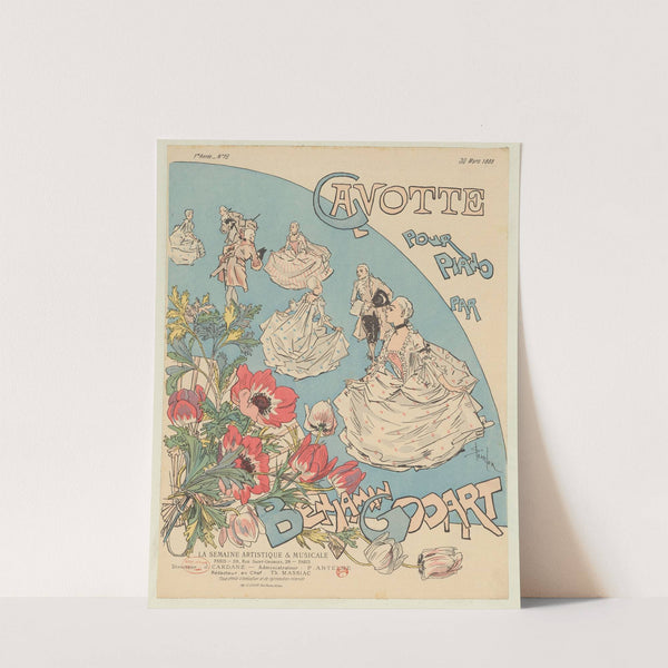 Gavotte pour piano par Benjalin Godart (1889) by Théophile Alexandre Steinlen