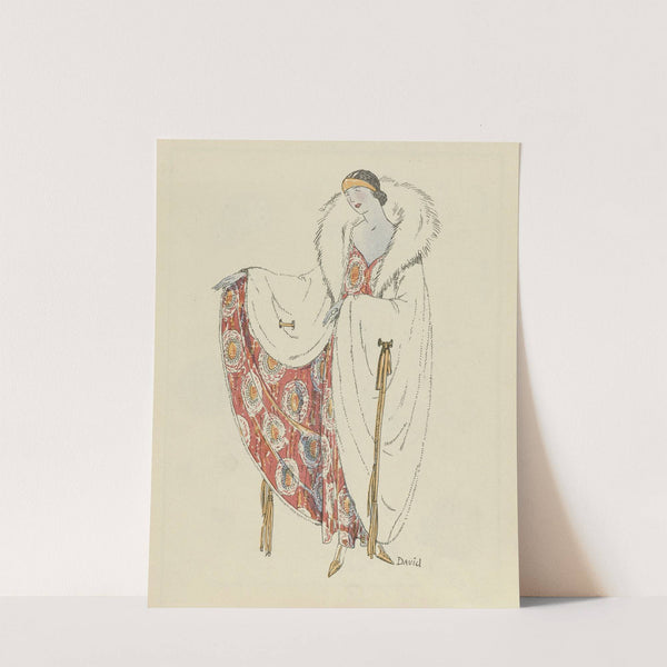 Gazette du Bon Ton, 1922 - No. 9 : Hermine et lamé argent et or / Tissu de Bianchini by Anonymous
