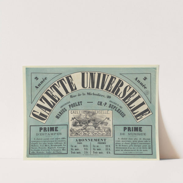 Gazette universelle, rue de la Michodière, 20 (1867) by Louis-Emile Benassit