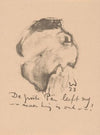 Geabstraheerd hoofd met open mond (1923)