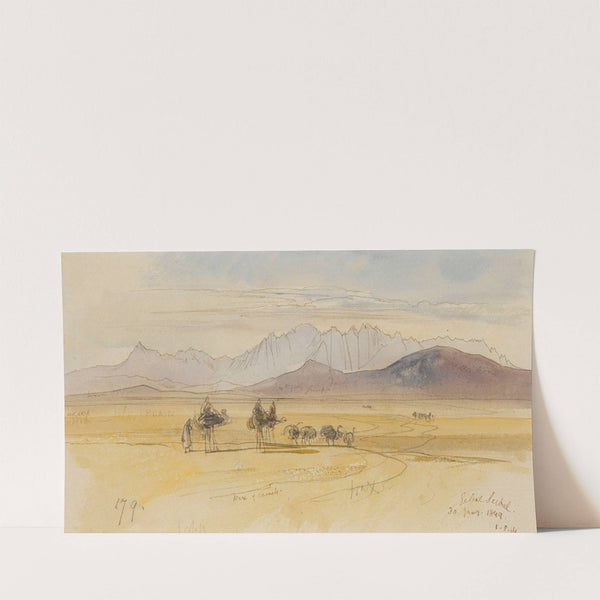 Gebel Serbal, Egypt (.1849) by Edward Lear