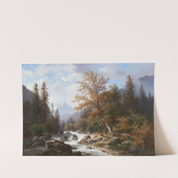 Gebirgsbach in der Ramsau by Carl Hasch