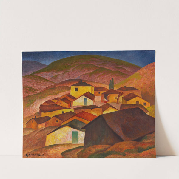 Gebirgsdorf in Mazedonien (1918) by Gustav Wunderwald