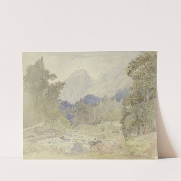 Gebirgslandschaft, Bach bei Berchtesgarden by Johann Balthasar Bauer