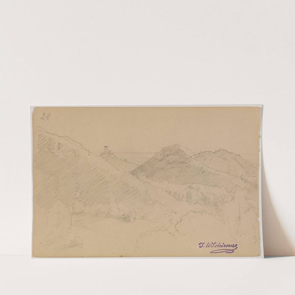 Gebirgslandschaft mit Burg, fol. 28 by Johann Wilhelm Schirmer