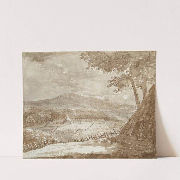 Gebirgslandschaft mit Heupyramiden im Mondschein by Johann Wolfgang Von Goethe