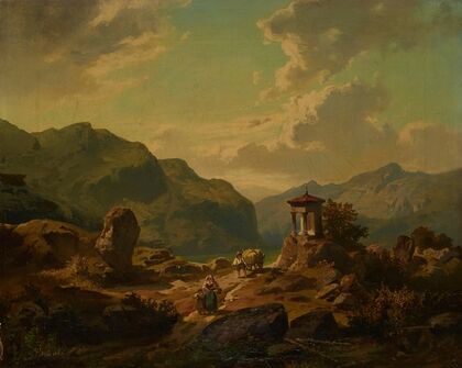 Gebirgslandschaft mit See