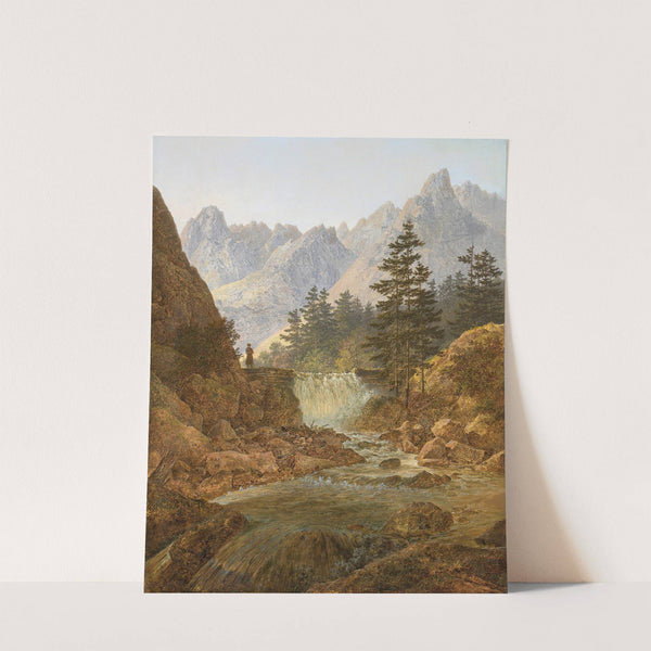 Gebirgslandschaft Mit Wanderer (The Wanderer) by August Piepenhagen