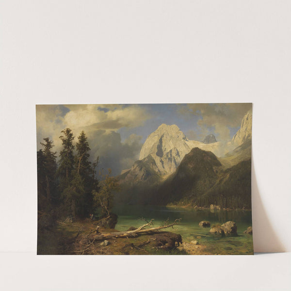 Gebirgssee mit Gebirgsmassiv im Hintergrund (1873) by August Wilhelm Leu