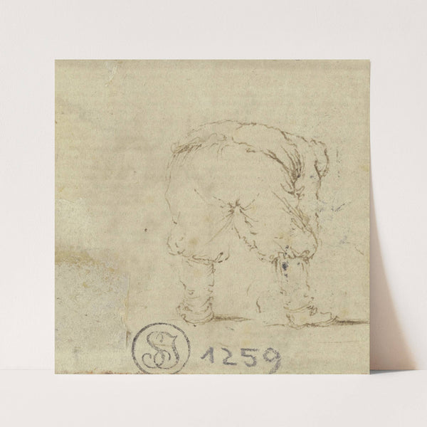 Gebückter Mann in Rückenansicht by Jacques Callot